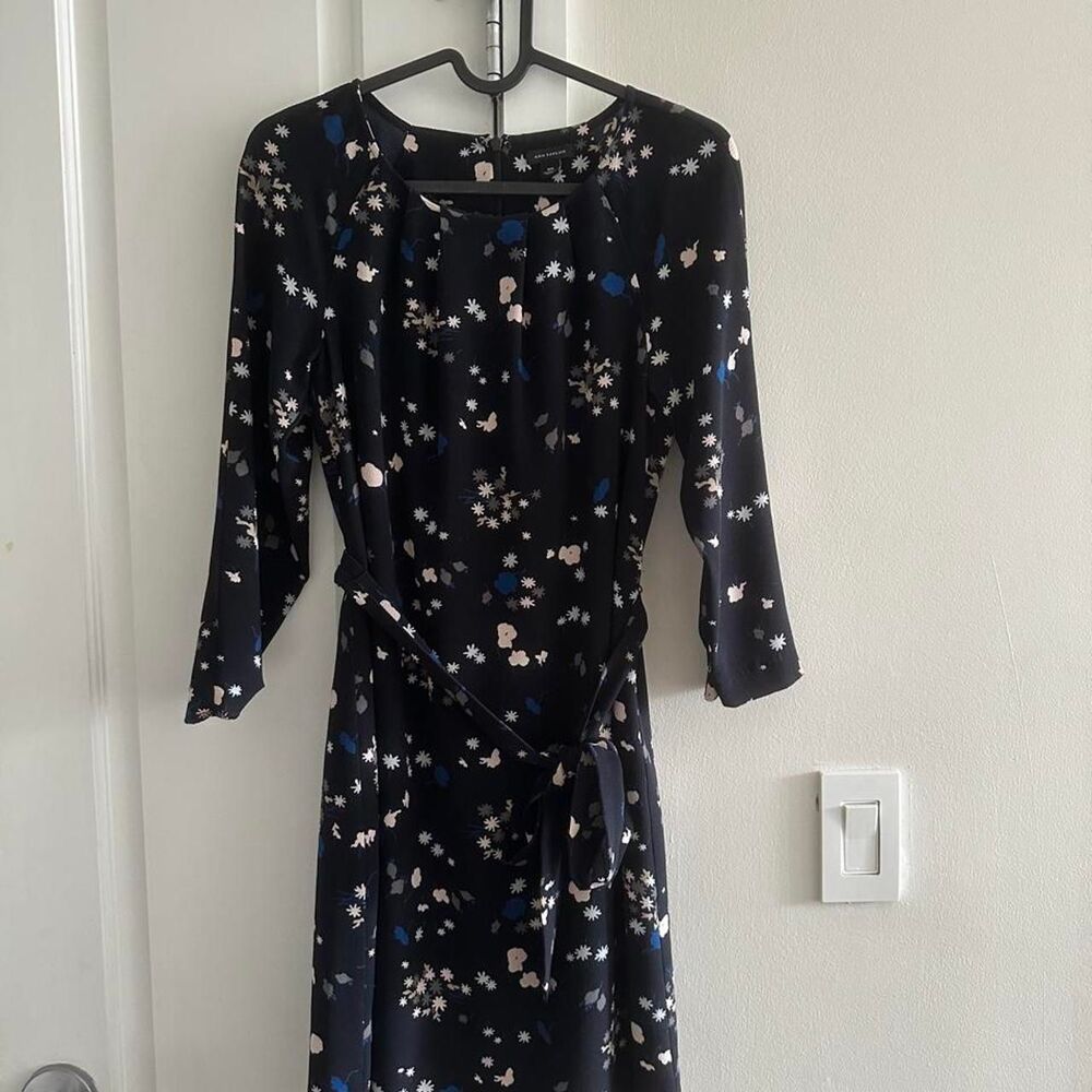 Ann Taylor Navy Floral Dress